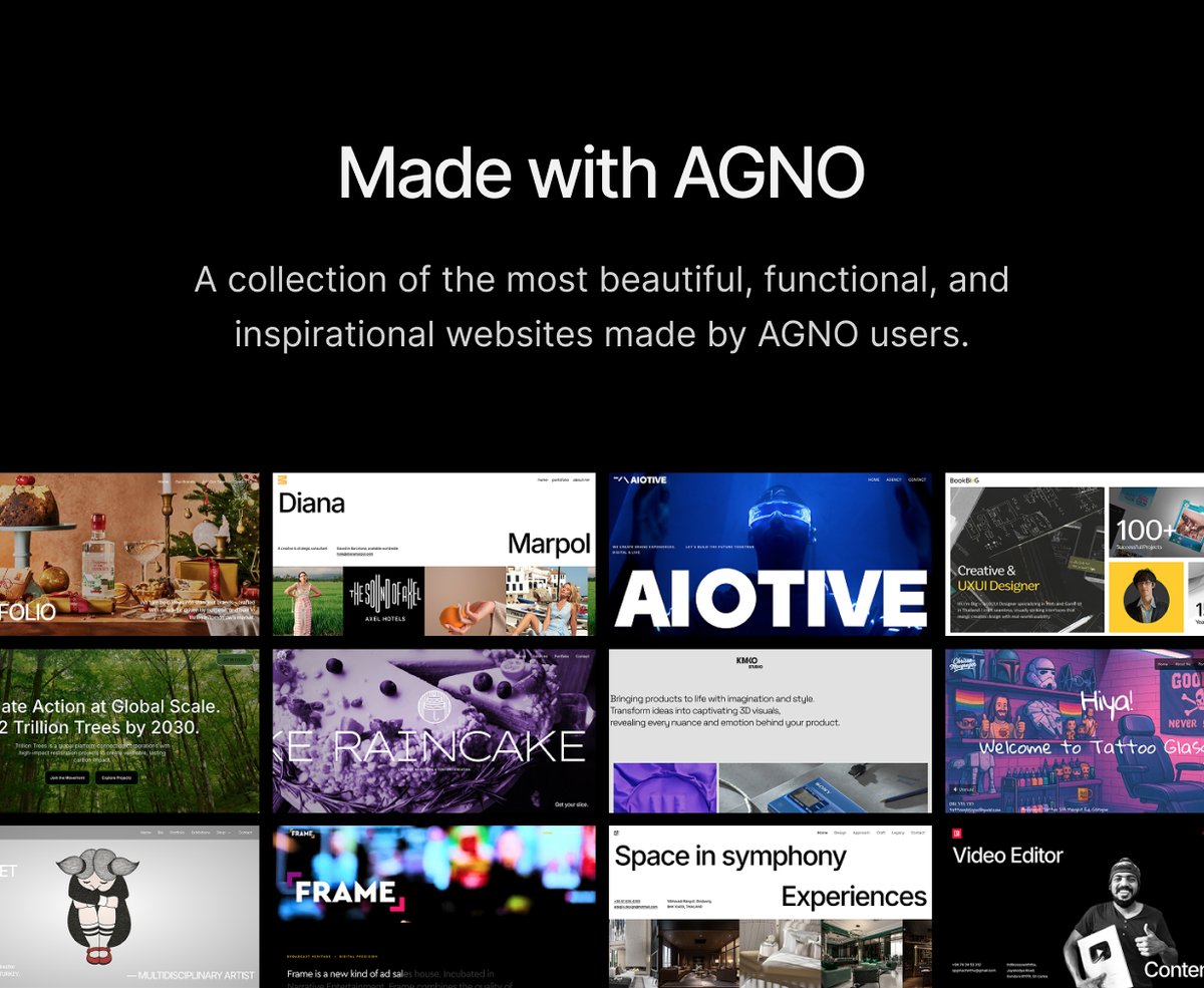 gt3themes's tweet photo. Showcase of websites built with the AGNO theme. You can check out AGNO demos here https://t.co/HumReVVjQj https://t.co/phgKm7ut6P