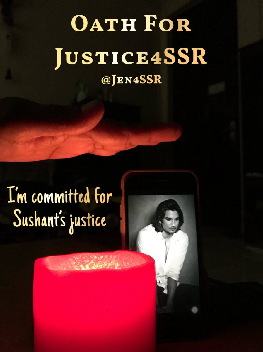 Jen4SSR🇲🇻 (@jen4ssr) on Twitter photo Oath For Justice4SSR
I'm committed to Sushant's
JUSTICE till Sushant gets
JUSTICE‼️
<a href="/itsSSR/">Sushant Singh Rajput</a> <a href="/withoutthemind/">Priyanka Singh</a> <a href="/divinemitz/">Meetu Singh</a> <a href="/shwetasinghkirt/">Shweta Singh Kirti</a> <a href="/DgpKarnataka/">DGP KARNATAKA</a> <a href="/Copsview/">Praveen Sood</a> <a href="/MLJ_GoI/">Ministry of Law and Justice</a> <a href="/arjunrammeghwal/">Arjun Ram Meghwal</a> <a href="/rashtrapatibhvn/">President of India</a> <a href="/SCJudgments/">Latest Supreme Court Judgments</a> <a href="/mieknathshinde/">Eknath Shinde - एकनाथ शिंदे</a> <a href="/Dev_Fadnavis/">Devendra Fadnavis</a>
#JusticeForSushantSinghRajput𓃵 Oath For Justice4SSR
I'm committed to Sushant's
JUSTICE till Sushant gets
JUSTICE‼️
<a href="/itsSSR/">Sushant Singh Rajput</a> <a href="/withoutthemind/">Priyanka Singh</a> <a href="/divinemitz/">Meetu Singh</a> <a href="/shwetasinghkirt/">Shweta Singh Kirti</a> <a href="/DgpKarnataka/">DGP KARNATAKA</a> <a href="/Copsview/">Praveen Sood</a> <a href="/MLJ_GoI/">Ministry of Law and Justice</a> <a href="/arjunrammeghwal/">Arjun Ram Meghwal</a> <a href="/rashtrapatibhvn/">President of India</a> <a href="/SCJudgments/">Latest Supreme Court Judgments</a> <a href="/mieknathshinde/">Eknath Shinde - एकनाथ शिंदे</a> <a href="/Dev_Fadnavis/">Devendra Fadnavis</a>
#JusticeForSushantSinghRajput𓃵