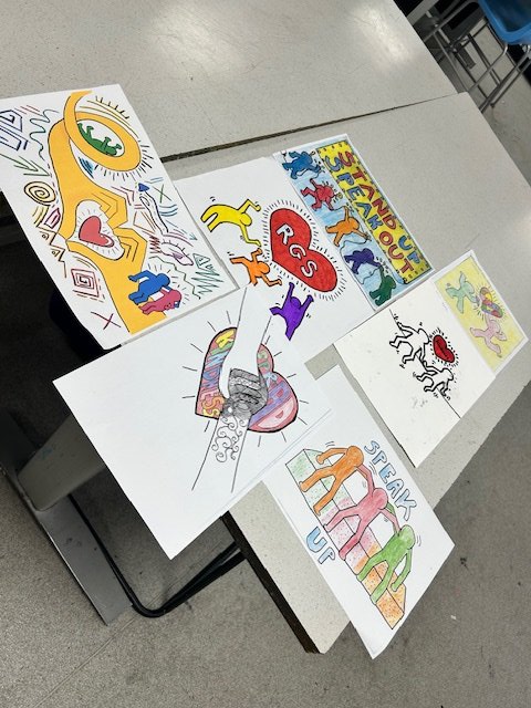 A selection of our wonderful Yr 9's anti-bullying poster mural competition...