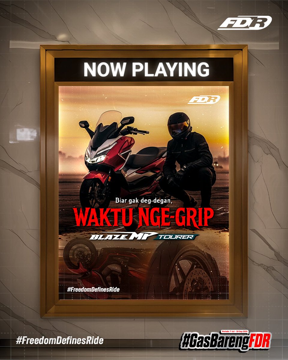 🎬 Now Playing: WAKTU NGE-GRIP

Spoiler Alert! Di film ini, si rider tetap santuy walau jalan basah dan berkabut. Rahasianya? Cuma pake Blaze MP Tourer! 😌 

Kira-kira adegan apalagi nih yang bisa ditaklukkan sama ban keren satu ini? Komen dong!

#FreedomDefinesRide #FDRTire