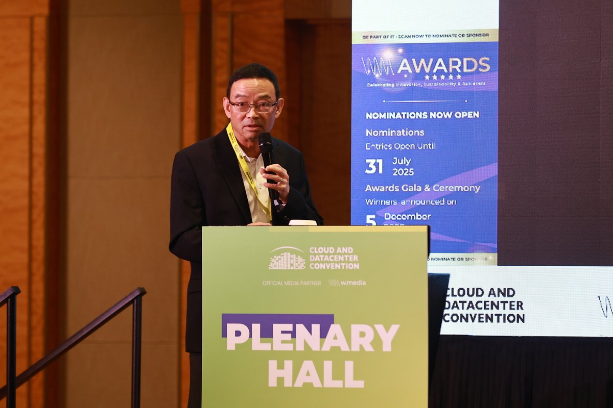 AmpaceOfficial's tweet photo. At last week's W.Media-hosted SIJORI Cloud and Data Center Convention, Dr. Drew Feng, Chief Safety &amp; Reliability Officer, took the stage to deliver Ampace's keynote: "Ensuring Li-Ion Battery Safety and Reliability for Next-Gen Data Centers." https://t.co/NFekCmeJEB