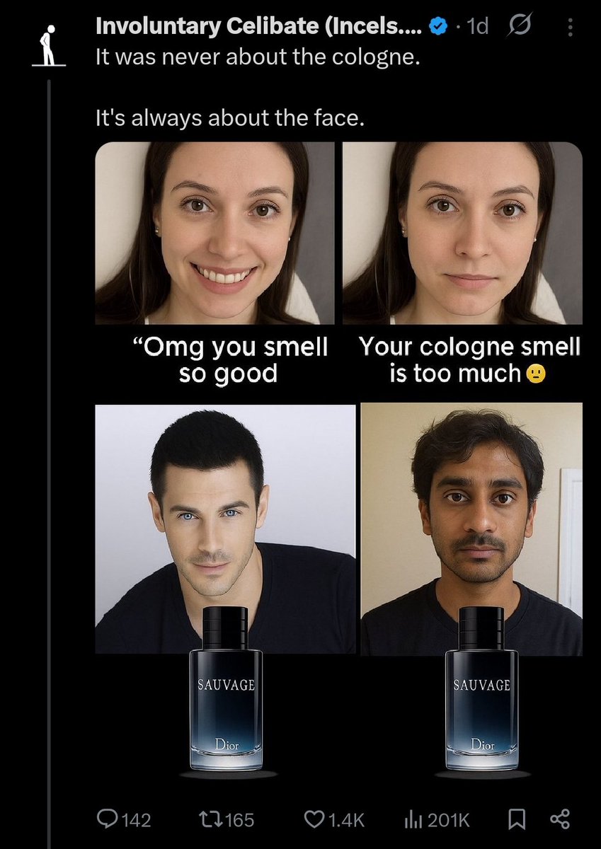 Ostmann18's tweet image. Always remember that the majority of incels aren't even white, let alone Aryan. They're mostly a bunch of inferior races—browns, blacks, asians, and other subpar genetic dead-ends—who couldn't hack it in the sexual marketplace and now spew their venom from anonymous chat rooms.