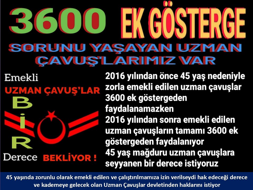 Murat ÖNÜR (@muratnr3) on Twitter photo #UzmanÇavuş
#UzmanÇavuşlar
#UzmanÇavuşGeçinemiyor
#BirDereceHak
<a href="/RTErdogan/">Recep Tayyip Erdoğan</a>
<a href="/tcsavunma/">T.C. Millî Savunma Bakanlığı</a>
<a href="/hulusiakarmedya/">Hulusi AKAR</a>
<a href="/Akparti/">AK Parti</a>
<a href="/nacibostanci/">M. Naci Bostancı</a>
<a href="/akbasogluemin/">Av. M.Emin AKBAŞOĞLU 🇹🇷</a>
<a href="/AliYerlikaya/">Ali Yerlikaya</a>
<a href="/UlviYonter/">Dr.İzzet Ulvi YÖNTER</a>
<a href="/dbdevletbahceli/">Devlet Bahçeli</a>
<a href="/MHP_Bilgi/">MHP</a>
<a href="/mustafaelitas/">Mustafa Elitaş</a>
<a href="/UlviYonter/">Dr.İzzet Ulvi YÖNTER</a>
<a href="/erkanakcay45/">Erkan Akçay</a>
<a href="/TEMUD_2024/">TEMUD Türkiye Emekli Uzman Erbaşlar Derneği</a>
<a href="/alitilkici38/">Ali Tilkici 🇹🇷</a>
<a href="/HMBakanligi/">T.C. Hazine ve Maliye Bakanlığı</a> #UzmanÇavuş
#UzmanÇavuşlar
#UzmanÇavuşGeçinemiyor
#BirDereceHak
<a href="/RTErdogan/">Recep Tayyip Erdoğan</a>
<a href="/tcsavunma/">T.C. Millî Savunma Bakanlığı</a>
<a href="/hulusiakarmedya/">Hulusi AKAR</a>
<a href="/Akparti/">AK Parti</a>
<a href="/nacibostanci/">M. Naci Bostancı</a>
<a href="/akbasogluemin/">Av. M.Emin AKBAŞOĞLU 🇹🇷</a>
<a href="/AliYerlikaya/">Ali Yerlikaya</a>
<a href="/UlviYonter/">Dr.İzzet Ulvi YÖNTER</a>
<a href="/dbdevletbahceli/">Devlet Bahçeli</a>
<a href="/MHP_Bilgi/">MHP</a>
<a href="/mustafaelitas/">Mustafa Elitaş</a>
<a href="/UlviYonter/">Dr.İzzet Ulvi YÖNTER</a>
<a href="/erkanakcay45/">Erkan Akçay</a>
<a href="/TEMUD_2024/">TEMUD Türkiye Emekli Uzman Erbaşlar Derneği</a>
<a href="/alitilkici38/">Ali Tilkici 🇹🇷</a>
<a href="/HMBakanligi/">T.C. Hazine ve Maliye Bakanlığı</a>