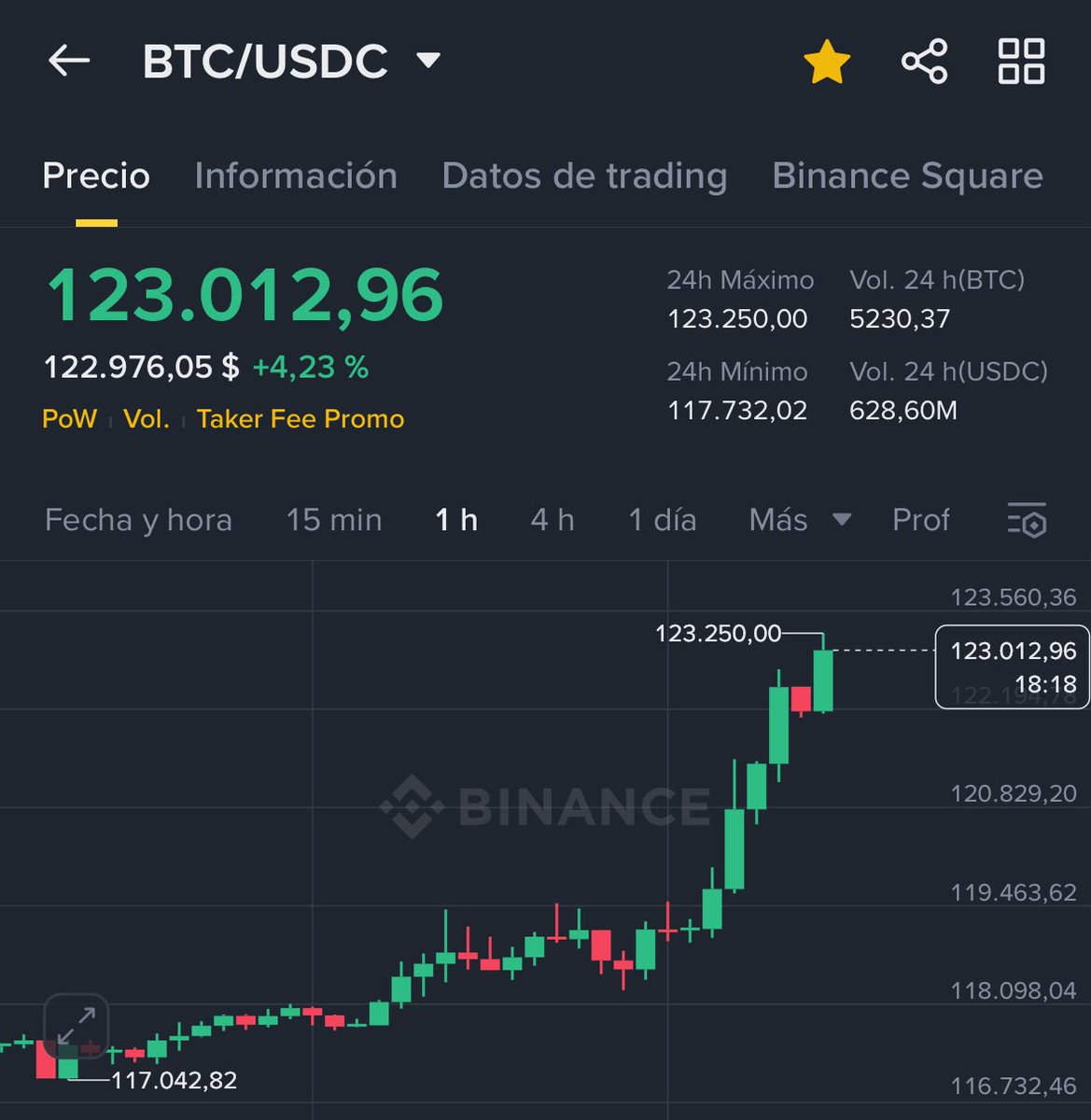 healthy_pockets's tweet photo. 🔥BREAKING🔥

#Bitcoin ha alcanzado los 123k por primera vez en la historia 🤯🔥 https://t.co/0aoPINEnea