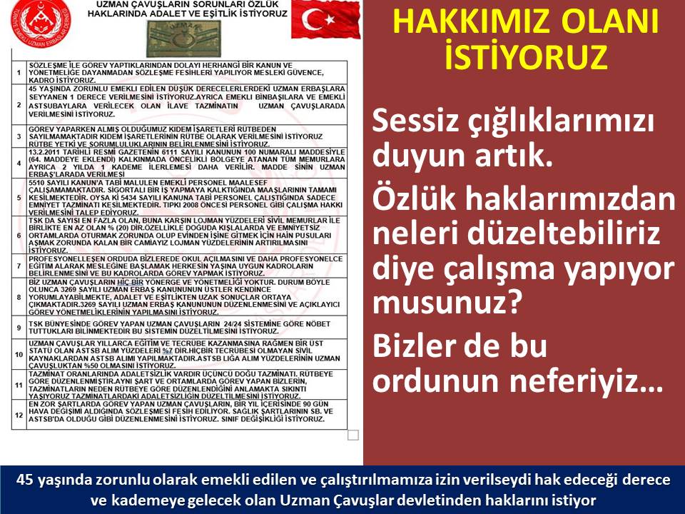 Murat ÖNÜR (@muratnr3) on Twitter photo #UzmanÇavuş
#UzmanÇavuşlar
#UzmanÇavuşGeçinemiyor
#BirDereceHak
<a href="/RTErdogan/">Recep Tayyip Erdoğan</a>
<a href="/tcsavunma/">T.C. Millî Savunma Bakanlığı</a>
<a href="/hulusiakarmedya/">Hulusi AKAR</a>
<a href="/Akparti/">AK Parti</a>
<a href="/nacibostanci/">M. Naci Bostancı</a>
<a href="/akbasogluemin/">Av. M.Emin AKBAŞOĞLU 🇹🇷</a>
<a href="/AliYerlikaya/">Ali Yerlikaya</a>
<a href="/UlviYonter/">Dr.İzzet Ulvi YÖNTER</a>
<a href="/dbdevletbahceli/">Devlet Bahçeli</a>
<a href="/MHP_Bilgi/">MHP</a>
<a href="/mustafaelitas/">Mustafa Elitaş</a>
<a href="/UlviYonter/">Dr.İzzet Ulvi YÖNTER</a>
<a href="/erkanakcay45/">Erkan Akçay</a>
<a href="/TEMUD_2024/">TEMUD Türkiye Emekli Uzman Erbaşlar Derneği</a>
<a href="/alitilkici38/">Ali Tilkici 🇹🇷</a>
<a href="/HMBakanligi/">T.C. Hazine ve Maliye Bakanlığı</a> #UzmanÇavuş
#UzmanÇavuşlar
#UzmanÇavuşGeçinemiyor
#BirDereceHak
<a href="/RTErdogan/">Recep Tayyip Erdoğan</a>
<a href="/tcsavunma/">T.C. Millî Savunma Bakanlığı</a>
<a href="/hulusiakarmedya/">Hulusi AKAR</a>
<a href="/Akparti/">AK Parti</a>
<a href="/nacibostanci/">M. Naci Bostancı</a>
<a href="/akbasogluemin/">Av. M.Emin AKBAŞOĞLU 🇹🇷</a>
<a href="/AliYerlikaya/">Ali Yerlikaya</a>
<a href="/UlviYonter/">Dr.İzzet Ulvi YÖNTER</a>
<a href="/dbdevletbahceli/">Devlet Bahçeli</a>
<a href="/MHP_Bilgi/">MHP</a>
<a href="/mustafaelitas/">Mustafa Elitaş</a>
<a href="/UlviYonter/">Dr.İzzet Ulvi YÖNTER</a>
<a href="/erkanakcay45/">Erkan Akçay</a>
<a href="/TEMUD_2024/">TEMUD Türkiye Emekli Uzman Erbaşlar Derneği</a>
<a href="/alitilkici38/">Ali Tilkici 🇹🇷</a>
<a href="/HMBakanligi/">T.C. Hazine ve Maliye Bakanlığı</a>