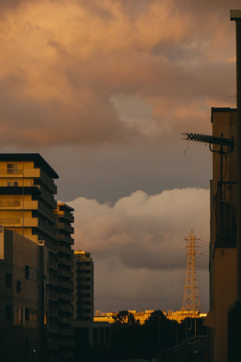 雲を焼き尽くすような夕陽だった