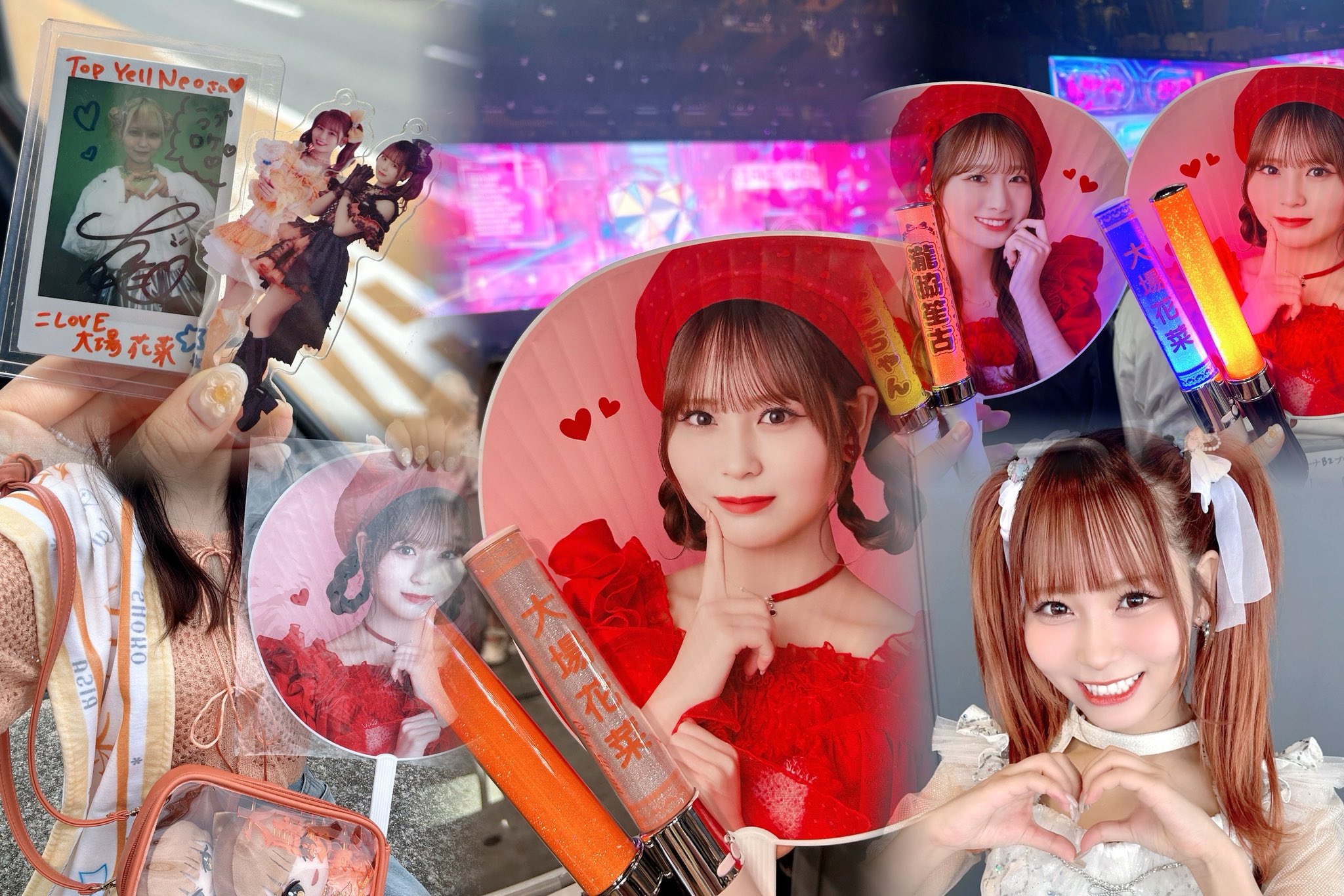 大場花菜　アリーナツアー2025 黒衣装　直筆　チュウ　コメあり イコラブ 大場花菜 アリーナツアー2025 生写真 魔法少女衣装