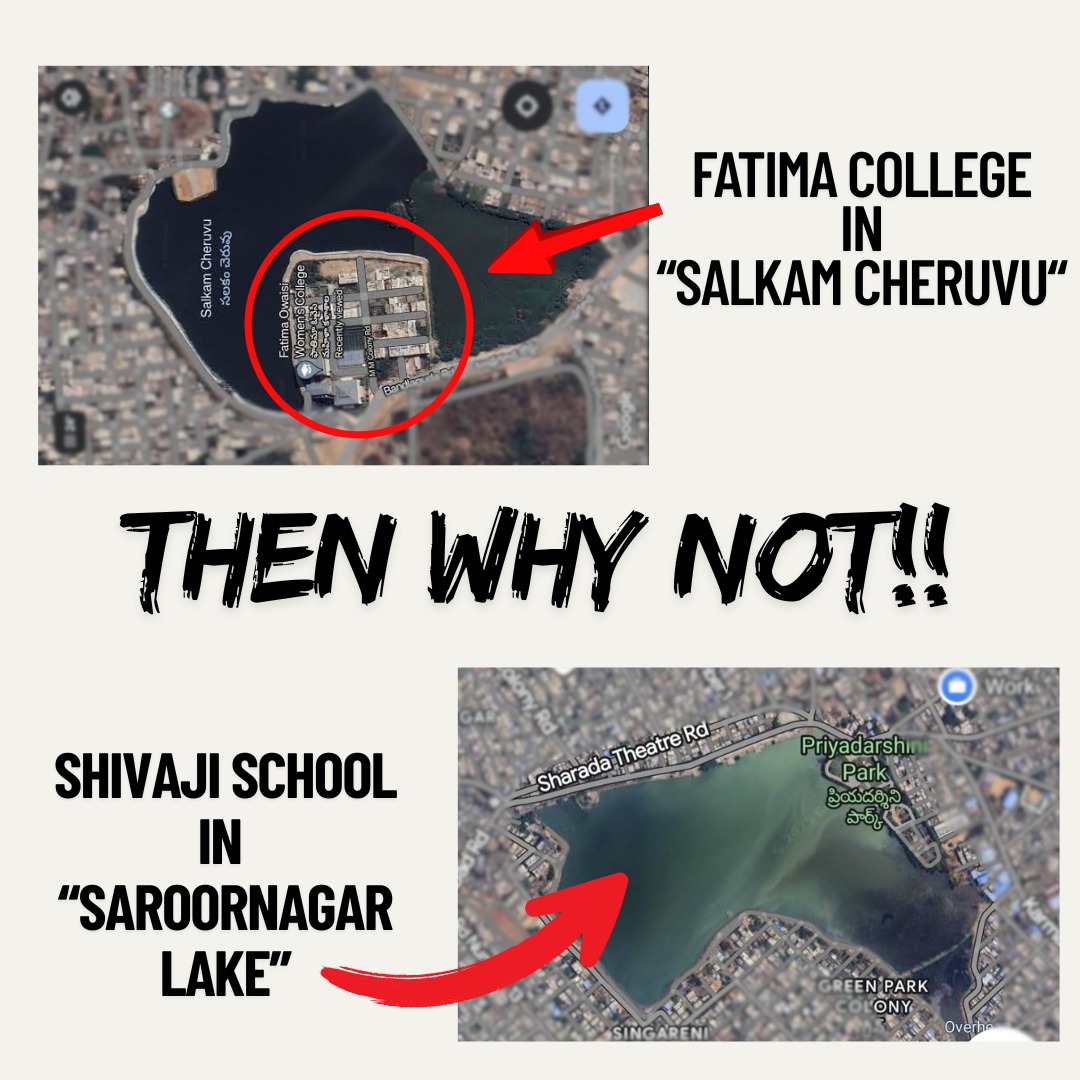 Shivaji School Loading In saroornagar lake 

Fatima college in Salkam cheruvu

Then why not!!

Shivaji school in Saroornagar Cheruvu.