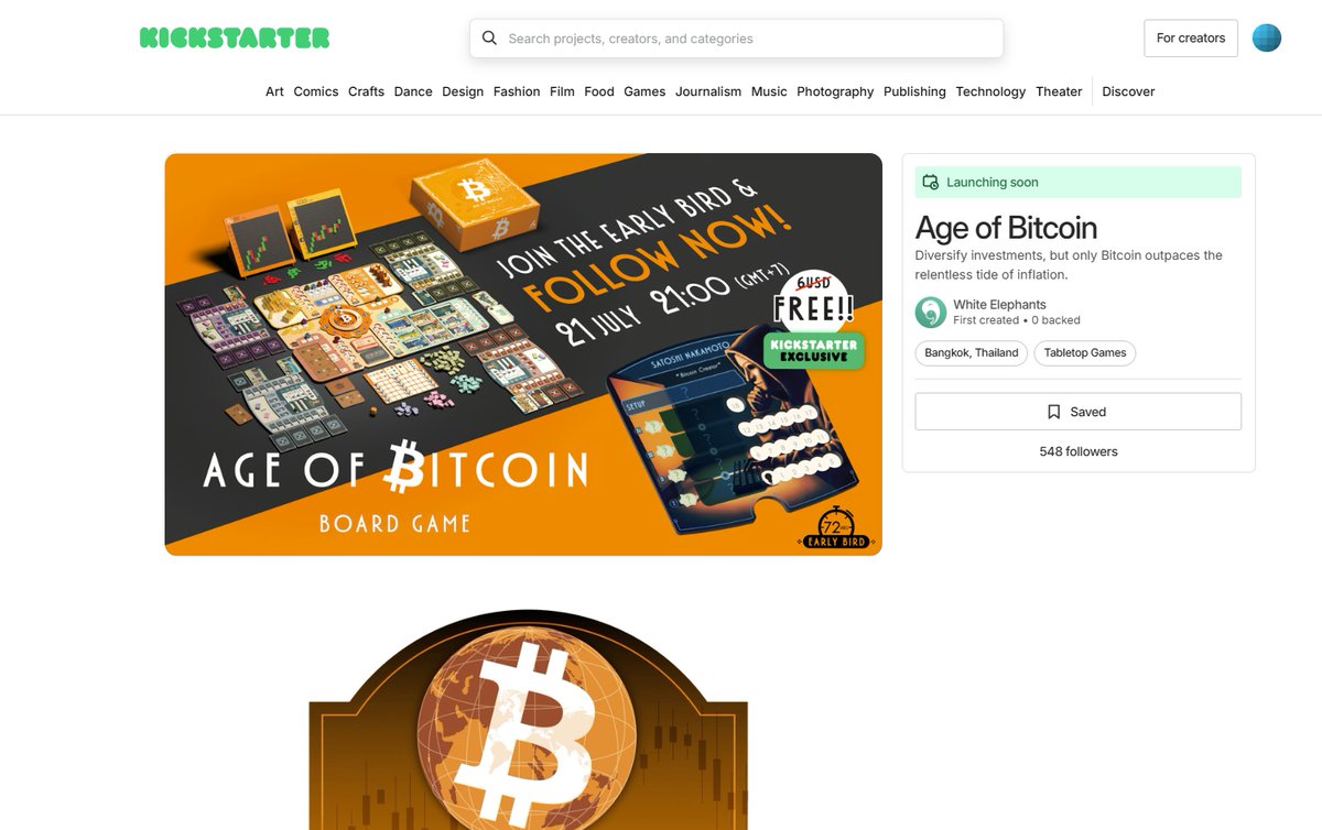 LaLa'Loy (@lalaloy999) on Twitter photo Check out the upcoming Age of Bitcoin Board Game on <a href="/Kickstarter/">Kickstarter</a> — launching soon!
Join now for a chance to win $300 in Bitcoin 💸
👉 gleam.io/I2cuT/age-of-b…
#AgeOfBitcoin #Kickstarter #BoardGame #BitcoinGiveaway Check out the upcoming Age of Bitcoin Board Game on <a href="/Kickstarter/">Kickstarter</a> — launching soon!
Join now for a chance to win $300 in Bitcoin 💸
👉 gleam.io/I2cuT/age-of-b…
#AgeOfBitcoin #Kickstarter #BoardGame #BitcoinGiveaway