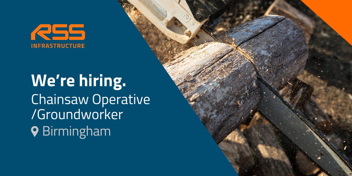 Chainsaw Operative/Groundworker
Birmingham📍
For more details and to apply, visit our careers page:
🔗recruitment.rssinfrastructure.com/job/174d26e4-0…

Alternatively, contact Rebecca Clift:
📞 07436 348 293
📧 becky.clift@rssinfrastructure.com

#ChainsawOperative #railjobs #Groundworker