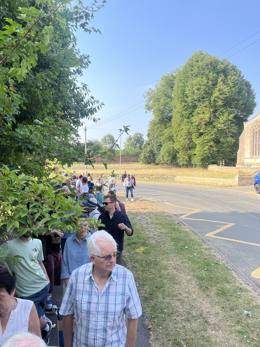 The Wimbledon queue has moved to Uffington today for school sports day.
