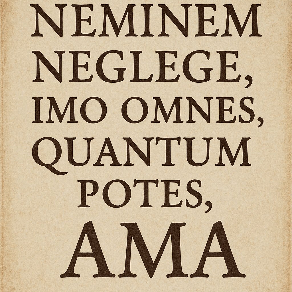 Schopenhauers Grundsatz der Gerechtigkeit lautet: „Neminem laede; imo  omnes, quantum potes, juva.“ (Verletze niemanden; vielmehr hilf allen,  soviel du kannst.) Den habe ich mal christlich angepasst, soweit mein  Latein reicht.