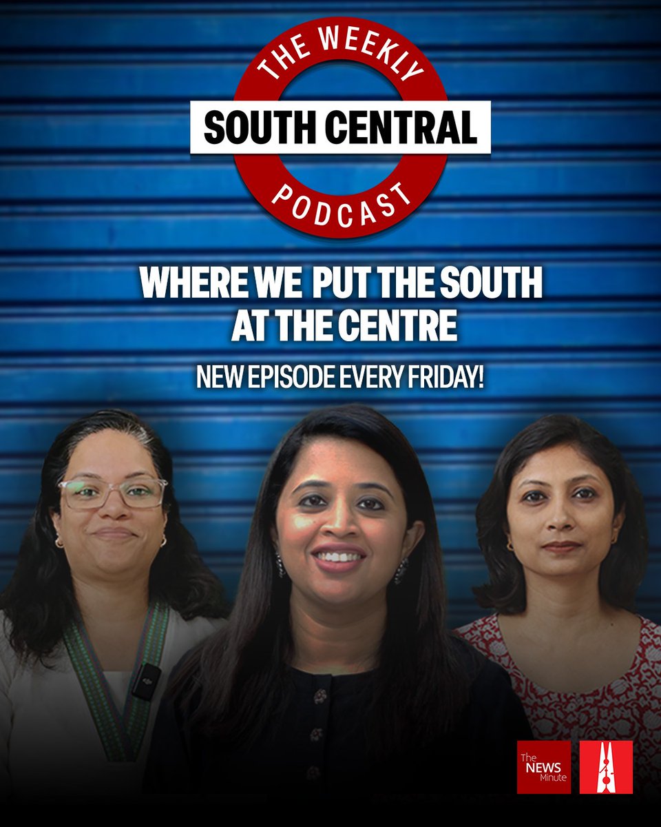 thenewsminute's tweet image. Your southern roots, now in podcast form. #SouthCentral by @dhanyarajendran brings you the stories that matter from south India, every Friday. Follow us on podcast apps and tune in.
Follow on Spotify- open.spotify.com/show/44hino8o9…
Follow on Apple- podcasts.apple.com/us/podcast/sou…