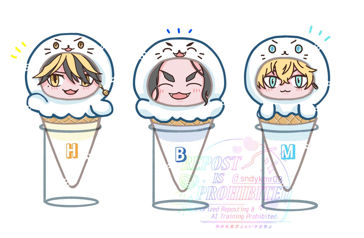 昨日の差し入れに付けた🦭トリオです🍦
30個用意したのに足りてなくて心残り…沢山渡したい方が居た事のありがたみを噛み締める…😌