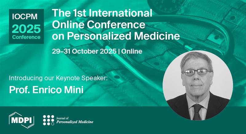 JPM_MDPI's tweet image. 💟 We are honored to announce that Prof. Enrico Mini will be delivering a #keynotespeech at #IOCPM2025!

🩺 Prof. Mini is a leading authority in #PersonalizedMedicine, renowned for his contributions to the field. 

🥳Don't miss out!
▶️Submit Abstract sciforum.net/user/submissio…