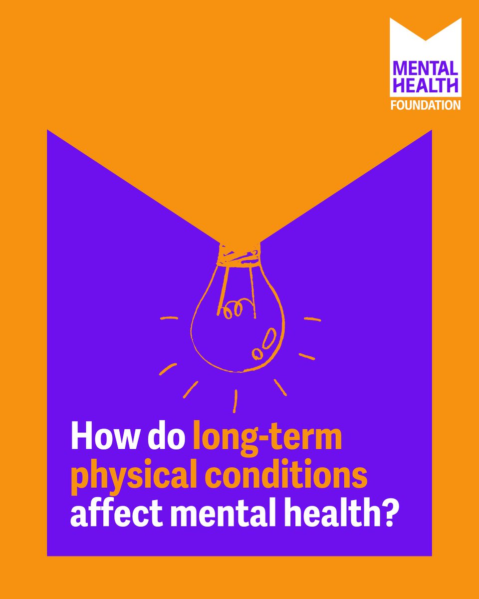 mentalhealth's tweet image. People with a long-term physical condition are almost 3 times as likely to have a common mental health condition.
This doesn’t mean that poor mental health is inevitable.
Find out more: bit.ly/40KuU4y