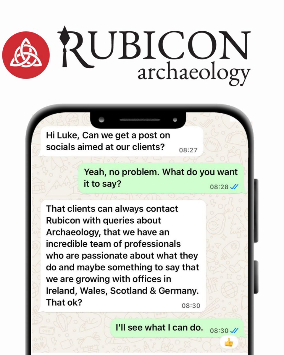Rubicon Archaeology Group LTD (@rubiconarchaeo) on Twitter photo Do you have an upcoming development?
Worried about how archaeological works fit into it?
✉️ Contact Rubicon Archaeology today at info@rubiconheritage.com and help us, to help you. Do you have an upcoming development?
Worried about how archaeological works fit into it?
✉️ Contact Rubicon Archaeology today at info@rubiconheritage.com and help us, to help you.