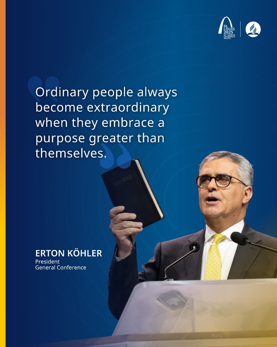 adventistasia's tweet image. Powerful words from Pastor Kohler! God uses everyday people to do amazing things for His work.

When we commit to His mission, nothing is impossible! He gives us the vision and everything we need to succeed.

What&apos;s your greater purpose?

#Extraordinary #PurposeDrivenLife…