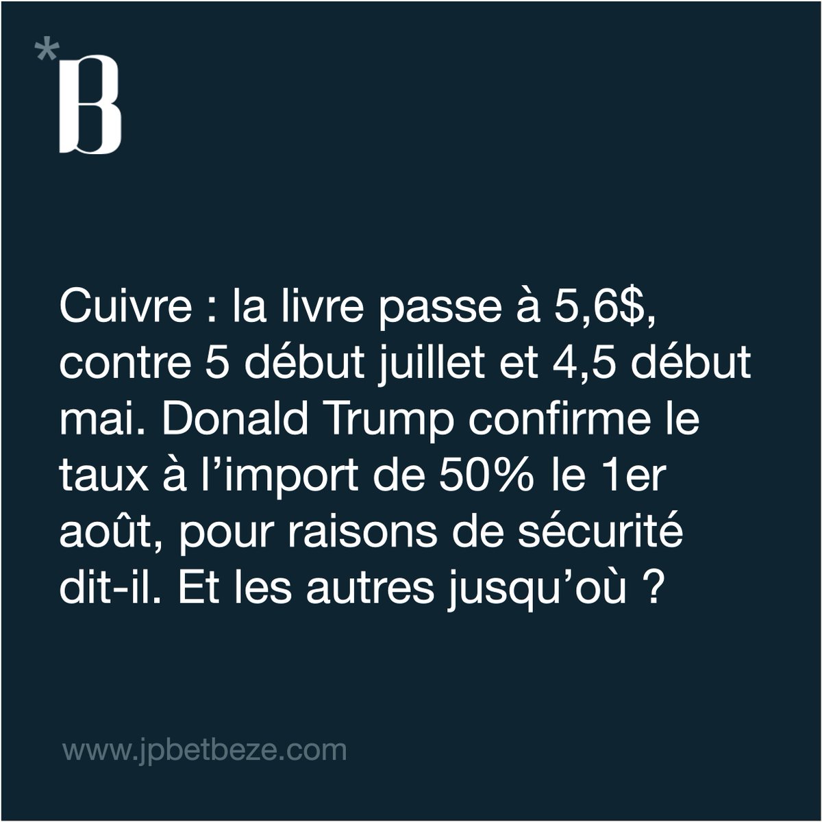 #cuivre #tarifs #USA