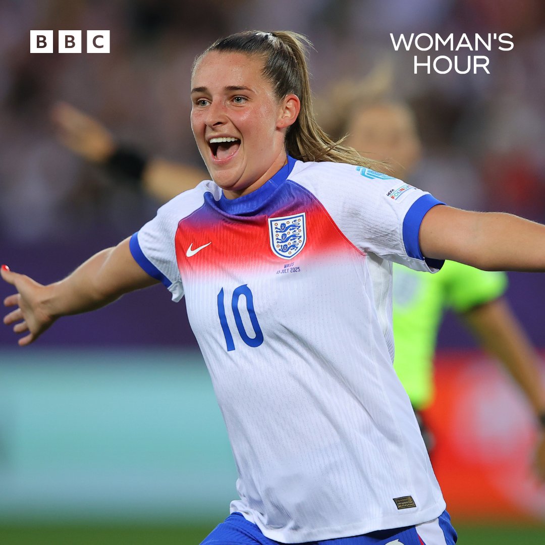 BBCWomansHour's tweet image. Coming up:
England’s top goal scorer Ellen White @ellsbells89 joins @bbcnuala along with the Vice-President of UEFA @LauraMcAllister to discuss the @Lionesses 6-1 win over Wales in the women’s Euros ⬇️