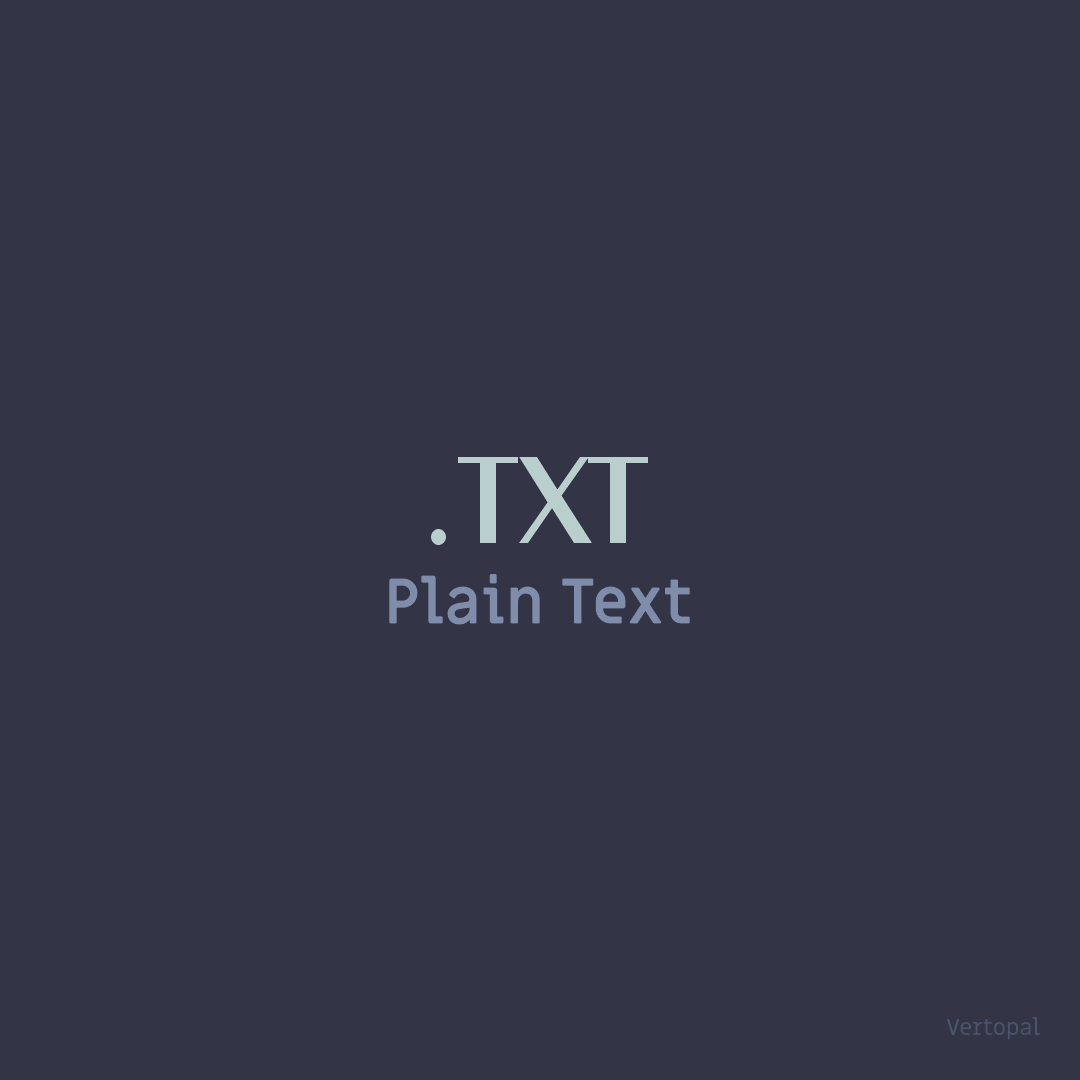 vertopal_com's tweet image. TXT may seem basic, but its universal readability and tiny footprint make it perfect for logs, scripts, and quick drafts.
#TXT #FileFormats #TechTips