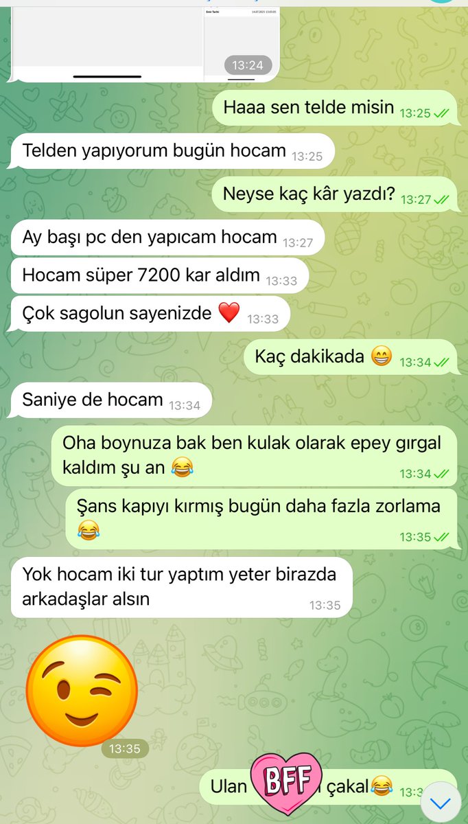 Tekniği herkes öğrenebilir, teknikle herkes kolaylıkla başarılı işlem yapabilir, kadınlar muhteşem borsacı ve harika scalperlardır ve bu konu tartışmaya kapalıdır 💅🏻💅🏻💅🏻

İki aydır sadece söylediklerimi dinliyor, hiçççç işlem yapmadan kısada gözlem yapıyor ve bugün hiççç benim