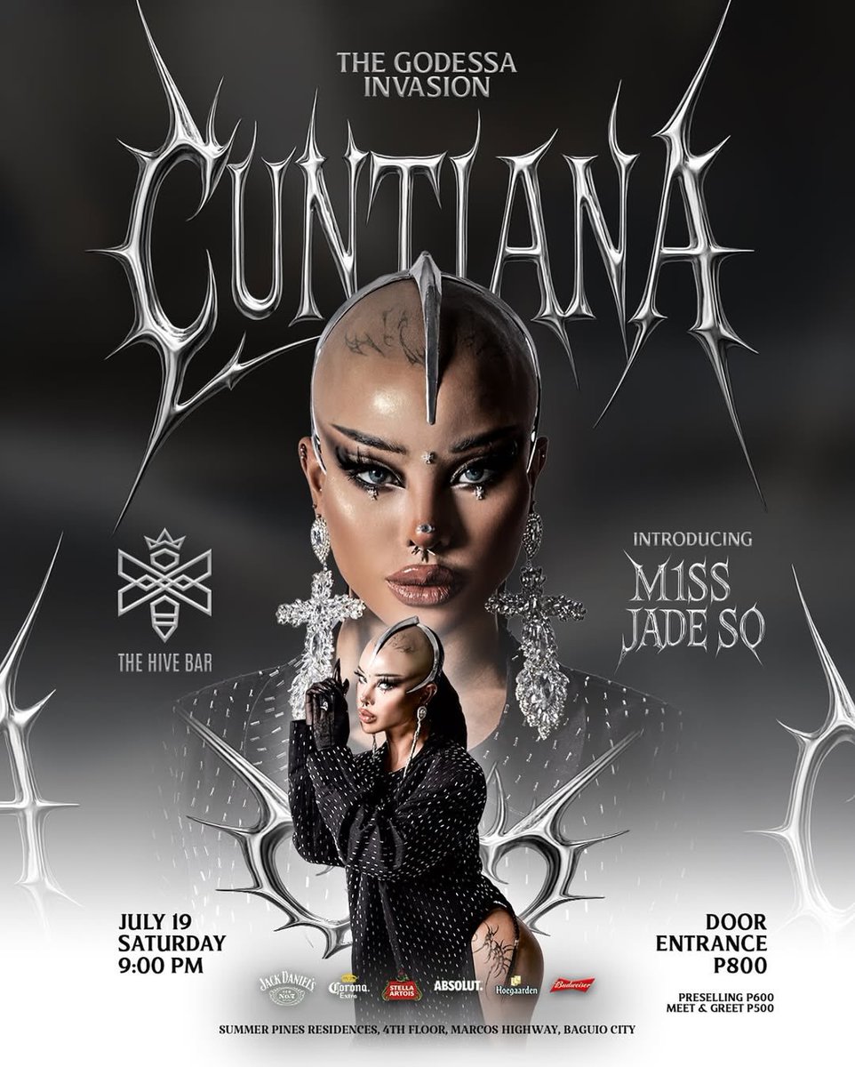 Haus Of M1ss Jade So (@hausofm1ssjade) on Twitter photo thatโs hotiana, BAGUIO CITY! ๐ฌ๏ธ๐ฒ <a href="/m1ssjadeso/">M1ss Jade So Colby</a>
๐บ CUNTIANA: The Goddessa Invasion
๐
July 19, 2025 (Saturday)
๐ The Hive Bar, Baguio City
๐๏ธ Entrance Fee: โฑ800 / Pre-Selling: โฑ600
For tickets, contact +639951641450 / +639161588982 thatโs hotiana, BAGUIO CITY! ๐ฌ๏ธ๐ฒ <a href="/m1ssjadeso/">M1ss Jade So Colby</a>
๐บ CUNTIANA: The Goddessa Invasion
๐
July 19, 2025 (Saturday)
๐ The Hive Bar, Baguio City
๐๏ธ Entrance Fee: โฑ800 / Pre-Selling: โฑ600
For tickets, contact +639951641450 / +639161588982
