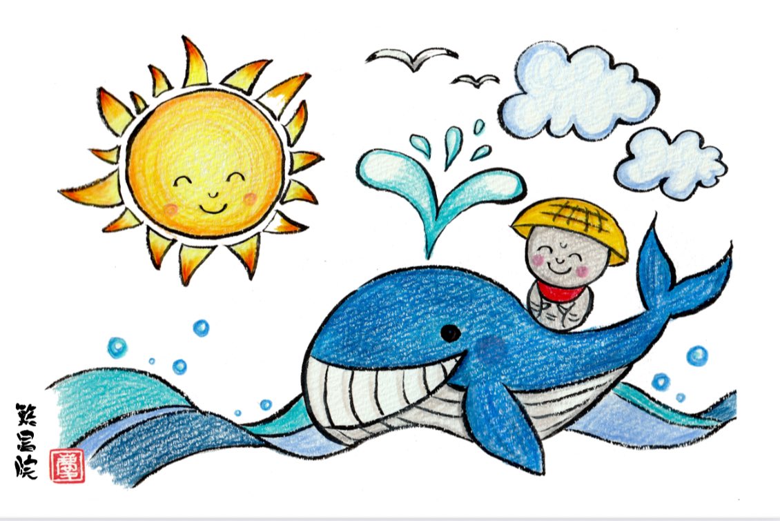 【✨暑中お見舞い申し上げます✨】

皆さん お元気でしょうか？！

ひょ地蔵さんは クジラさんと海水浴です☀️
暑さの中にも、涼しさを感じていただければ嬉しいです🍨

#繁昌　#華　#世界平和　#お寺　#京都　#福知山　#いがいと福知山　#繁昌院　#ひょうたん　#瓢箪