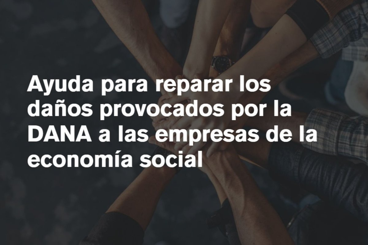 Se abre un nuevo plazo de solicitud de ayudas del FONDO DANA ECONOMÍA SOCIAL

Requisitos: 

•Estar constituida como empresa de economía social 
•Formalizar la solicitud a partir del 15 de julio de 2025 
•Tener domicilio social o establecimiento en la provincia de alguno de los
