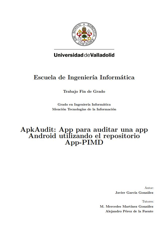 IngPrivUVa's tweet image. El TFG ha sido tutorizado por @mercedesinfor y @peres317. Deseamos lo mejor a Javier con sus nuevos proyectos 🤗 @UVa_es @INCIBE  #Privacidad #IngPriv #AppPI #ProyectosCiber #NextGenerationEU #PlanDeRecuperacion