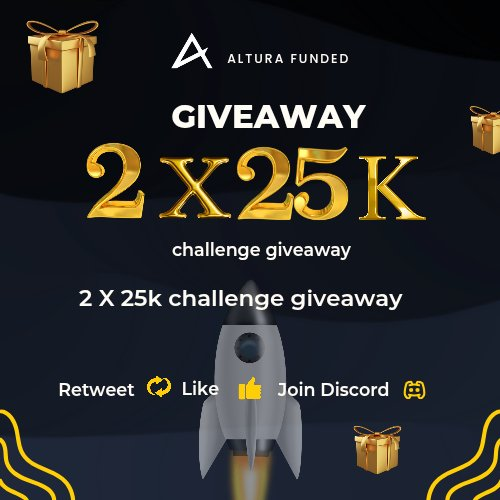 PIP VORTEX ๐น (@pip_vortex) on Twitter photo ๐$50,000 GIVEAWAY
2x $25k Challenge accounts
Rules for the giveaway:
1โฃ Join the Altura Funded discord.gg/X6TKJaz7
2โฃFollow <a href="/AlturaFunded/">Altura Funded</a> @pip_vortex
3โฃ Retweet the post
4โฃ Tag 3 traders in the comments
5โฃAlso Follow <a href="/Usmann_Fx/">Usman Rafi</a> <a href="/Fairy_Pips/">The Fairy Pips</a> <a href="/Mirkhan_fx/">Mir Khan FX</a> ๐$50,000 GIVEAWAY
2x $25k Challenge accounts
Rules for the giveaway:
1โฃ Join the Altura Funded discord.gg/X6TKJaz7
2โฃFollow <a href="/AlturaFunded/">Altura Funded</a> @pip_vortex
3โฃ Retweet the post
4โฃ Tag 3 traders in the comments
5โฃAlso Follow <a href="/Usmann_Fx/">Usman Rafi</a> <a href="/Fairy_Pips/">The Fairy Pips</a> <a href="/Mirkhan_fx/">Mir Khan FX</a>
