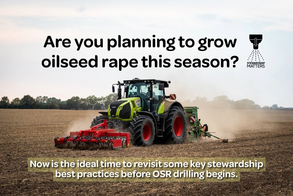 Corteva UK (@cortevauk) on Twitter photo 📢 Do you plan to grow oilseed rape this season?
With harvest underway, now is the perfect time to review some key stewardship best practices ahead of #OSR drilling.
Following guidance from Corteva and the Voluntary Initiative, it’s important to take simple steps to ensure that 📢 Do you plan to grow oilseed rape this season?
With harvest underway, now is the perfect time to review some key stewardship best practices ahead of #OSR drilling.
Following guidance from Corteva and the Voluntary Initiative, it’s important to take simple steps to ensure that