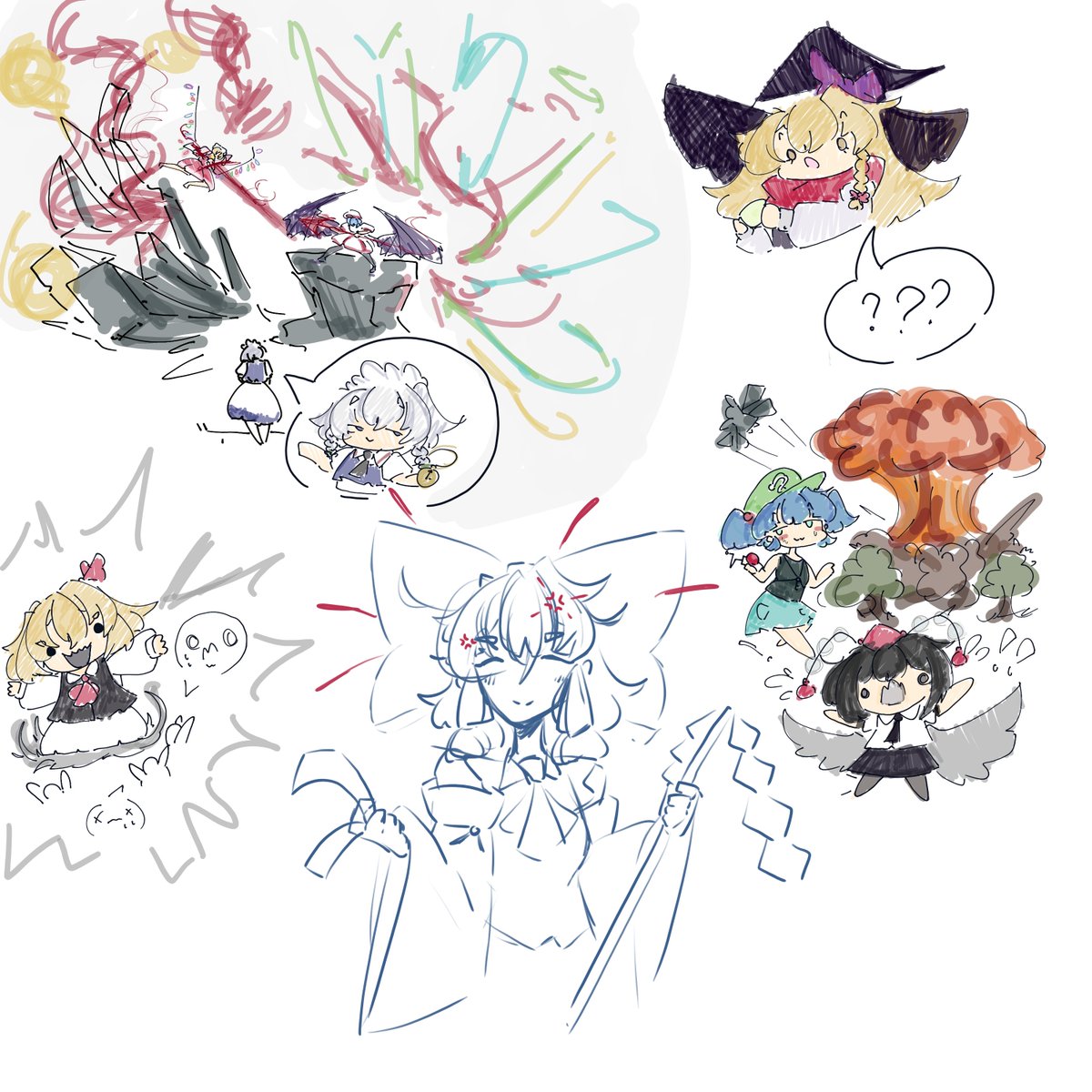 FishyDraw's tweet image. Had a lil time to doodle some stuff hope ya enjoy this silly drawing of mine!!
#東方Project #東方 #illustration #touhou
