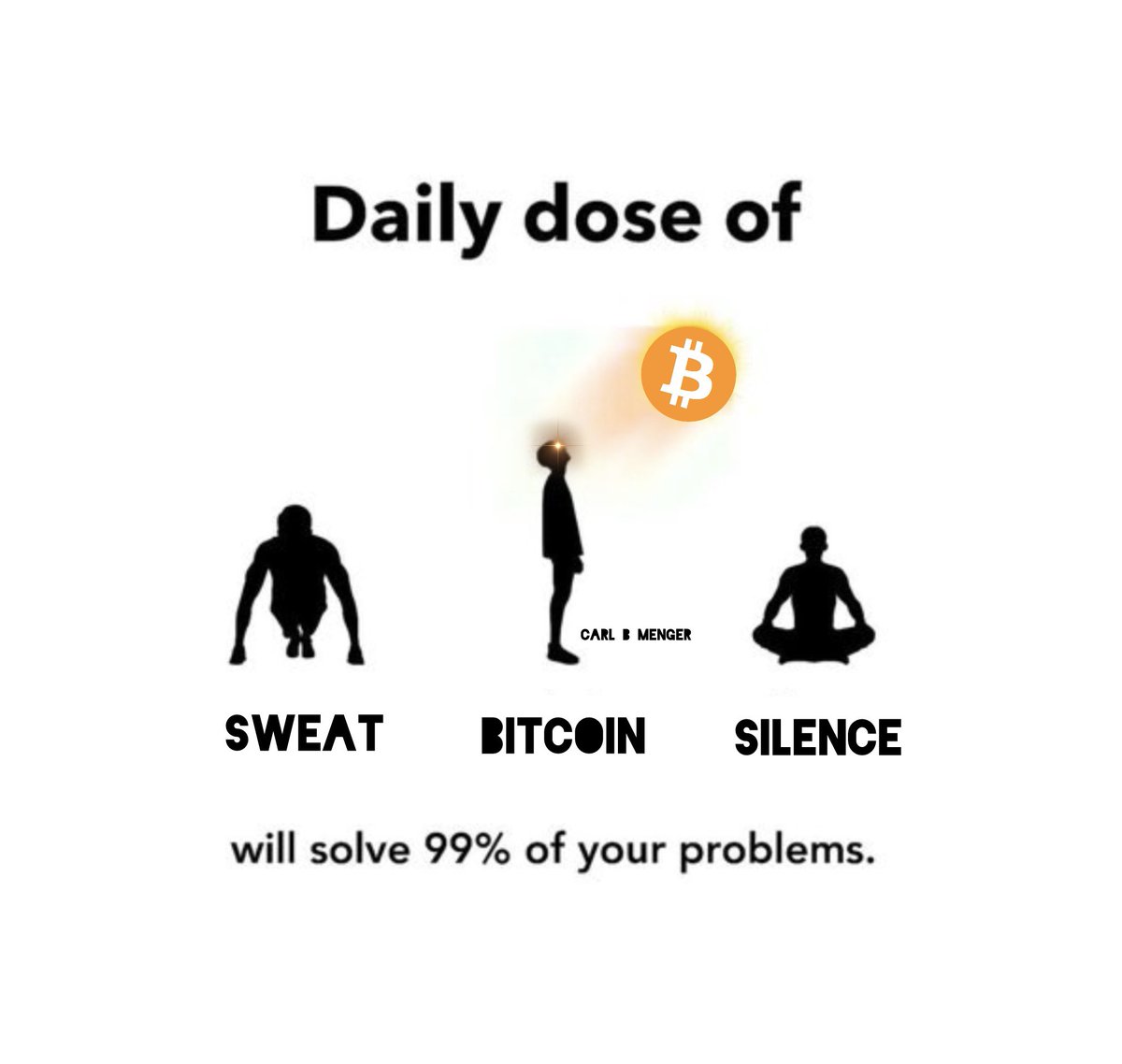 CarlBMenger's tweet image. This solves 99% of your problems. #Bitcoin