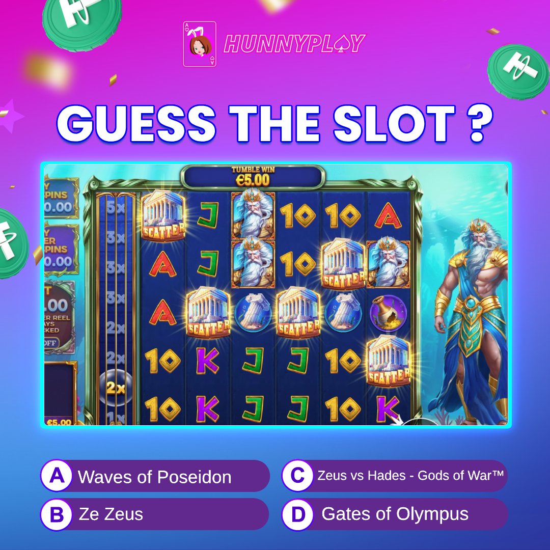 🧠 SLOT MASTER CHALLENGE!
One mighty god is stealing the spotlight in this HunnyPlay event!
🎁 Total Reward: 200  FREE SPINS – NO DEPOSIT
📢 How to join:
1️⃣Follow + ♥️ + 🔁
2️⃣Tag 1 friend 
3️⃣Comment your answers + user name
👉 Let’s see who’s got the knowledge – reply below! 🏃‍♀️