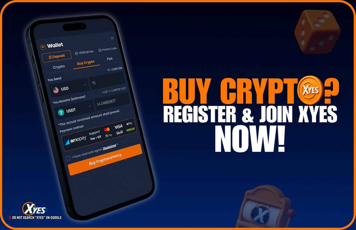 XYesofficialES's tweet image. 📢 Nueva función: ¡Compra Cripto en Xyes!

Ahora puedes comprar criptomonedas directamente en nuestra web — fácil, rápido y seguro.
Úsalas para apostar, jugar en el casino y más.
👉 Regístrate aquí: xyes.com/referrals/4p6x0

#CompraCripto #XyesCrypto #NuevasFunciones…