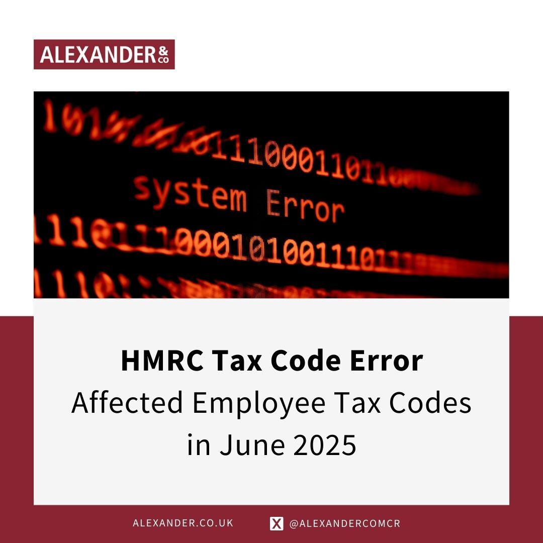 HMRC has confirmed that a technical issue between 25 May and 11 June 2025 led to a failure in the correct transmission of updated PAYE tax codes.

alexander.co.uk/news/hmrc-tax-… 

#hmrc #accountingnews #manchesteraccountant