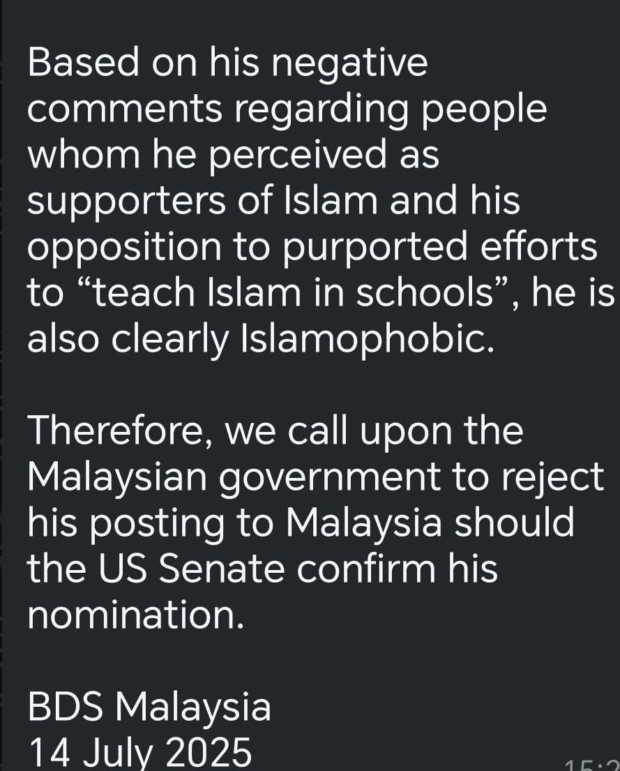 BDS Malaysia (@bds_malaysia) on Twitter photo BDS Malaysia statement on Nick Adams' <a href="/NickAdamsinUSA/">Nick Adams</a>
appointment as USA Ambassador to Malaysia BDS Malaysia statement on Nick Adams' <a href="/NickAdamsinUSA/">Nick Adams</a>
appointment as USA Ambassador to Malaysia