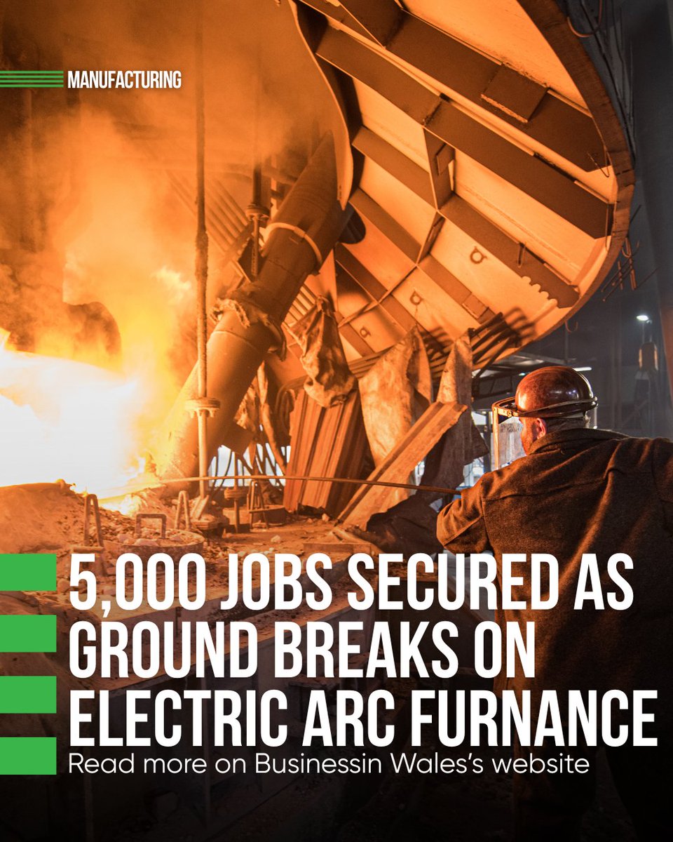 Businessin Wales (@businessinwal) on Twitter photo Construction has officially begun on <a href="/TataSteelUK/">Tata Steel UK</a>'s new electric arc furnace (EAF) in Port Talbot, a major milestone in the UK’s green industrial transformation that will secure 5,000 jobs.
Read more: businessin.wales/5000-jobs-secu… Construction has officially begun on <a href="/TataSteelUK/">Tata Steel UK</a>'s new electric arc furnace (EAF) in Port Talbot, a major milestone in the UK’s green industrial transformation that will secure 5,000 jobs.
Read more: businessin.wales/5000-jobs-secu…