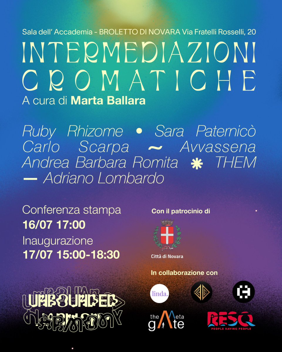 Sinbad the Sailor (@sinbadilmarino) on Twitter photo Starting this week we are collaborating with the curator <a href="/_martaofficial_/">thatsmartaa</a> and the city of Novara, Italy to organize an exhibition in the Sala dell'Accademia.
<a href="/30CamposEliseos/">30 Campos Elรญseos</a> is committed to supporting endeavors that seek collaborate with institutions to continue building Starting this week we are collaborating with the curator <a href="/_martaofficial_/">thatsmartaa</a> and the city of Novara, Italy to organize an exhibition in the Sala dell'Accademia.
<a href="/30CamposEliseos/">30 Campos Elรญseos</a> is committed to supporting endeavors that seek collaborate with institutions to continue building