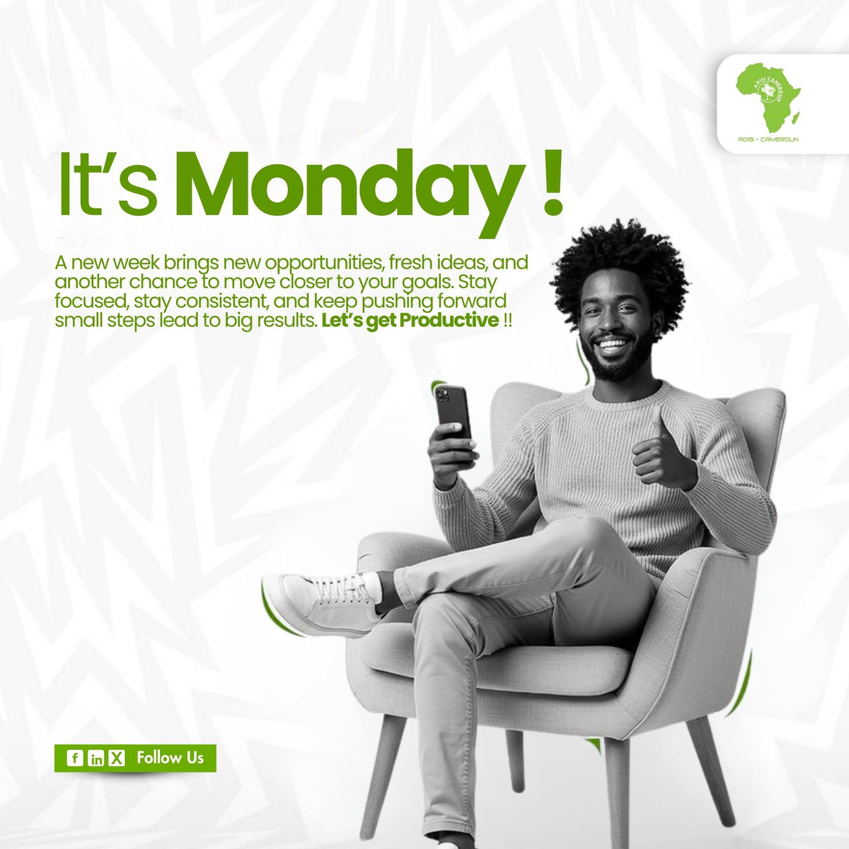 💬 Le changement commence avec vous, dès ce lundi.
Chaque début de semaine est une nouvelle opportunité d’agir en citoyen informé. ✨
Chez ADISI-CAMEROUN,nous croyons que l’information libre est le fondement de la démocratie.
📢 Engageons-nous pour une société plus juste et plus