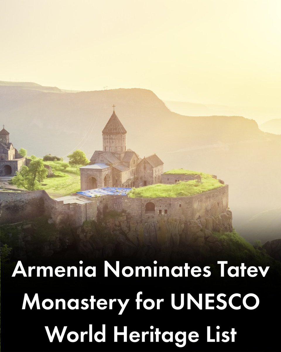 agbu's tweet photo. Armenia has submitted a nomination to include Tatev Monastery in the @UNESCO World Heritage List. In the 14th and 15th centuries, the monastery housed one of the most significant Armenian medieval universities, which played a crucial role in preserving cultural heritage. https://t.co/V38Htfguhn