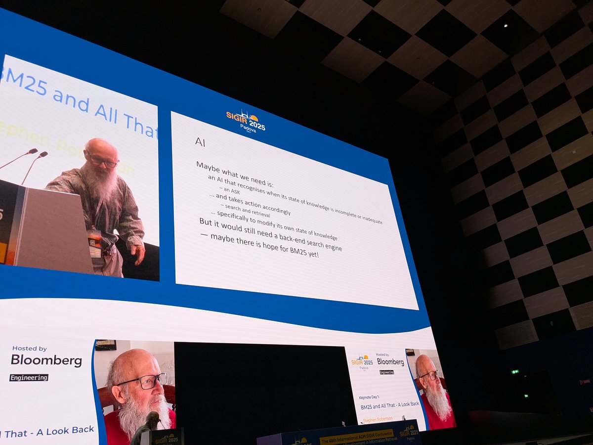 elunca's tweet image. AI, ASK, and BM25 #sigir2025 @SIGIRConf