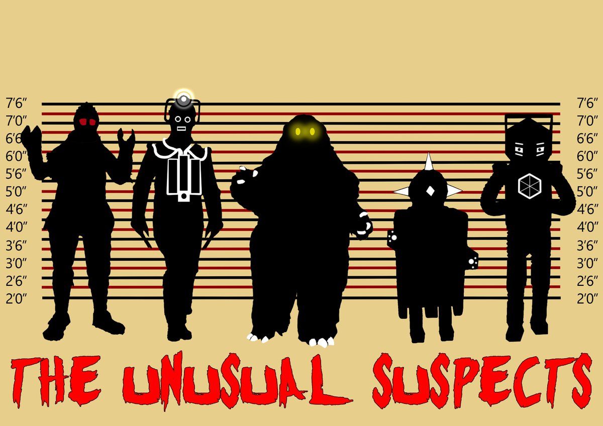 Neil2Spiky's tweet image. The Unusual Suspects
#IceWarrior
#Cyberman
#Yeti
#Quark
#WhiteRobot
