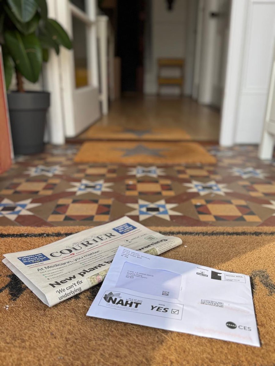 ⚠️Ballot papers are landing across the IOM this morning.

<a href="/NAHT_IsleOfMan/">NAHT Isle of Man 🇮🇲</a> members who are eligible to vote, please complete your ballot paper and return today!! <a href="/NAHTnews/">NAHT</a>