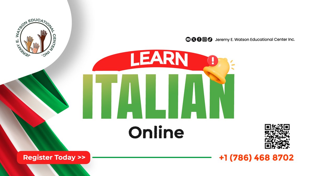 jewecincorg's tweet image. Speak Italian with confidence—right from home.
Join our online classes today!
#LearnItalian #ItalianOnline #LanguageClasses #ItalianForBeginners #OnlineLearning #ItalianMadeEasy #VirtualClassroom #JeremyEWatsonCenter