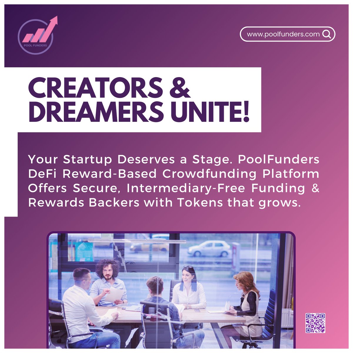 CREATORS &amp; DREAMERS UNITE!
.
➡️Start your campaign: lnkd.in/gpmNzbsP
➡️Join us: t.me/poolfunders
.
#PoolFunders #Crowdfunding #Startups #Creativity #Technology #Backers #Funding #Rewardbased