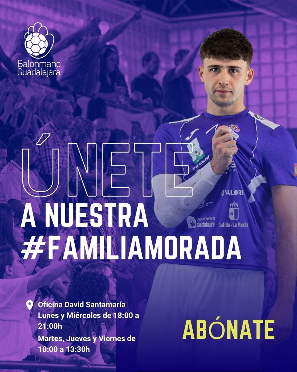 💺 El que se fue a Sevilla perdió su silla y el que no renovó su abono perdió su asiento! 

💳 Pero tranquilx, que todavía estás a tiempo de conseguir uno y hacerte con tu sitio 💪🏻

👉🏻 Date prisa y abónate a un deporte que se vive con el alma! 💜
Vamos Guada!

#FamiliaMorada
