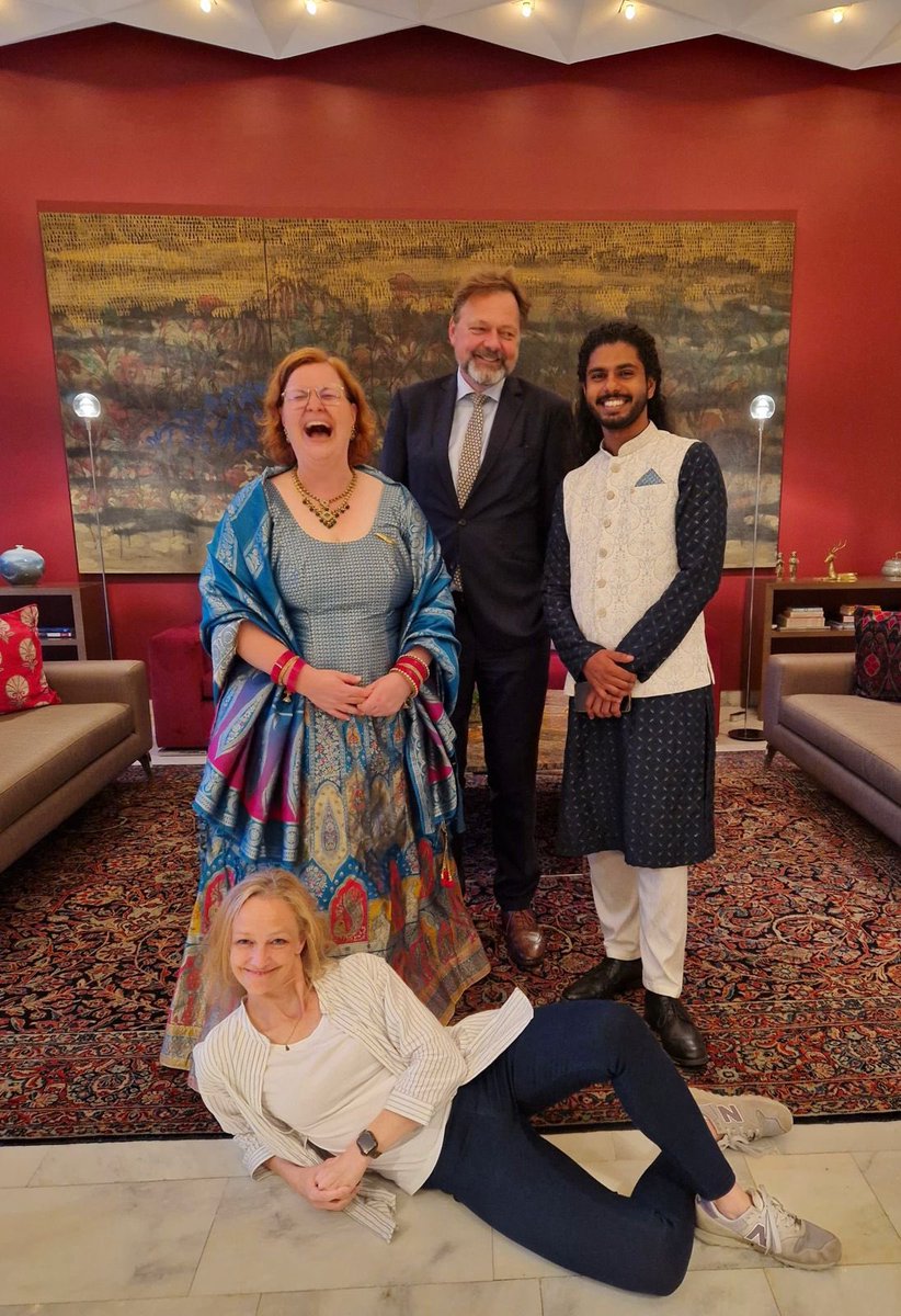 डिप्लोमेसी और दिल की दास्ताँ! 

Now that's what I call 'strong Indo-German ties': My dear assistant found her perfect match in India, and I couldn't be happier for them! 💐