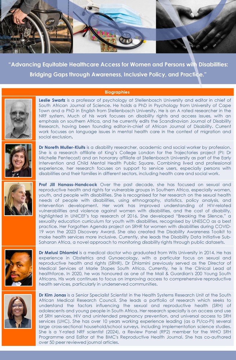 Invitation: “Advancing Equitable Healthcare Access for Women and Persons with Disabilities: Bridging Gaps through Awareness, Inclusive Policy, and Practice.” 

RSVP:  buff.ly/9JMM2FG